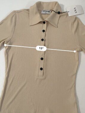 LNA Clothing Kylee Snap Long Sleeve - Beige